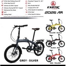 Sepeda lipat  20 inch Exotic 2026 AR by PACIFIC 7 speed shimano