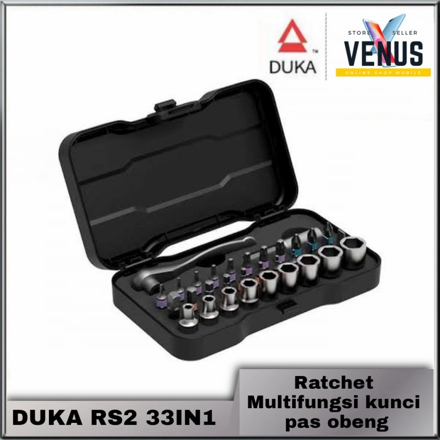 DUKA RS2 33 In 1 Kunci Pas dengan Obeng, Set Alat Bit Magnetik S2