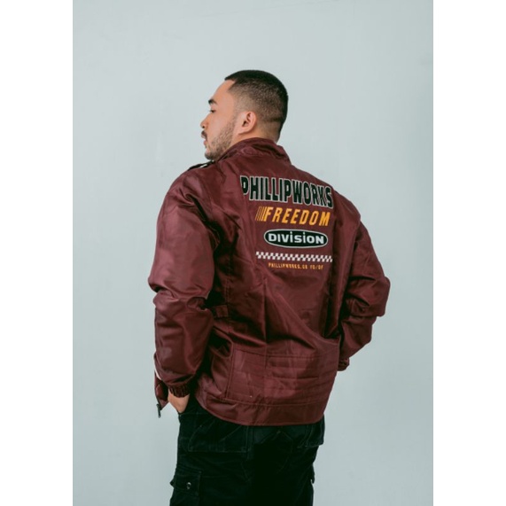 JAKET MOTOR PHILLIP WORKS RACING DIVISION RED