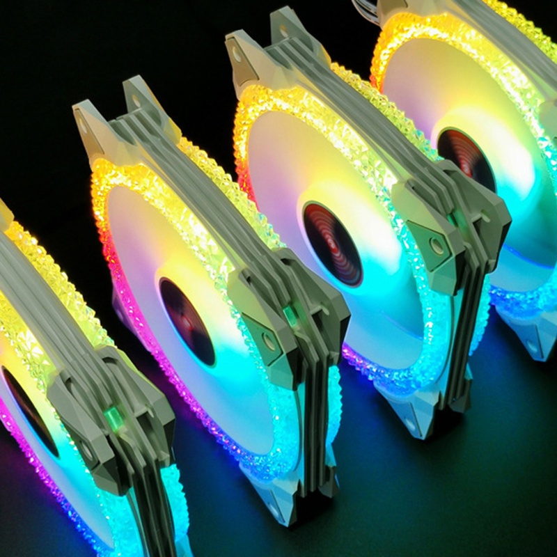 Bt Pendingin CPU Sistem Radiator LED RGB 120mm Untuk Case Fan, Edisi Sepi Dengan Musik Warna Yang Dapat Disesuaikan Untuk Case Fan Untuk PC