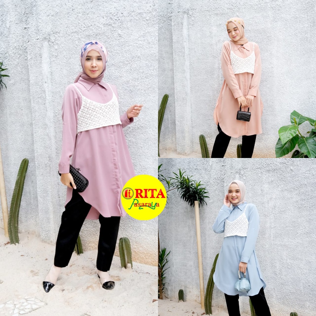 Tunik Vest Rompi Rajut / Tunik Rompi Wanita