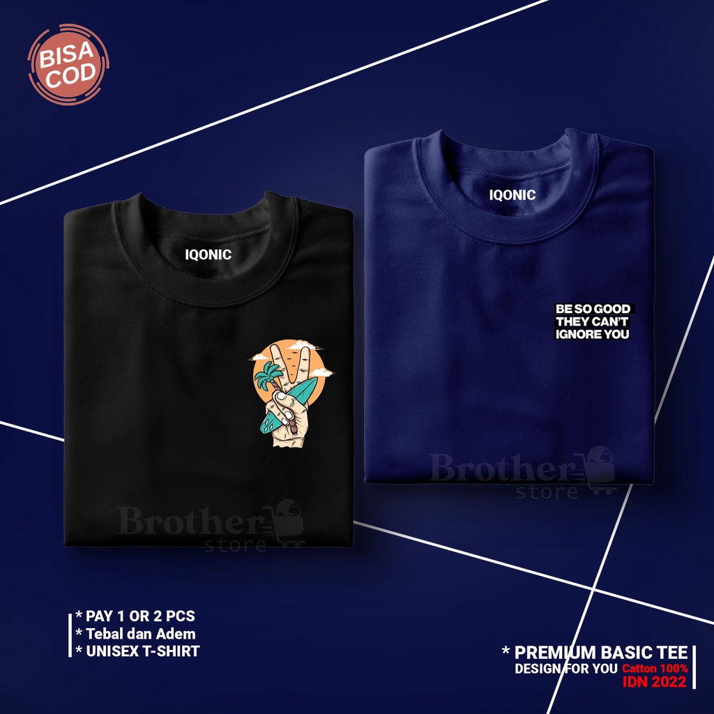 Buy 1 Or 2 PCS BROTHER STORE / Kaos Distro Pria / Kaos Distro100% Catoon Combed 24s / ArticelKGDY