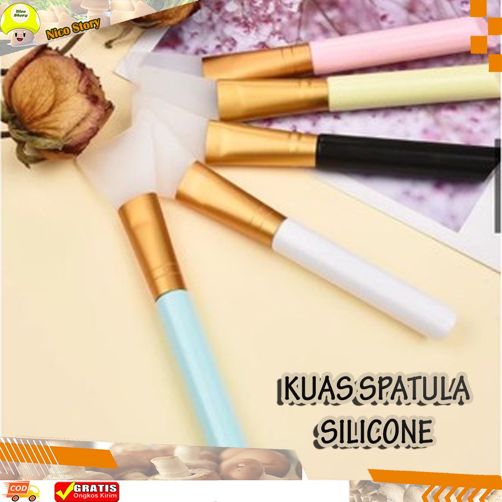 (NCS) Kuas Masker Silikon Brush Spatula Silicon Import Murah