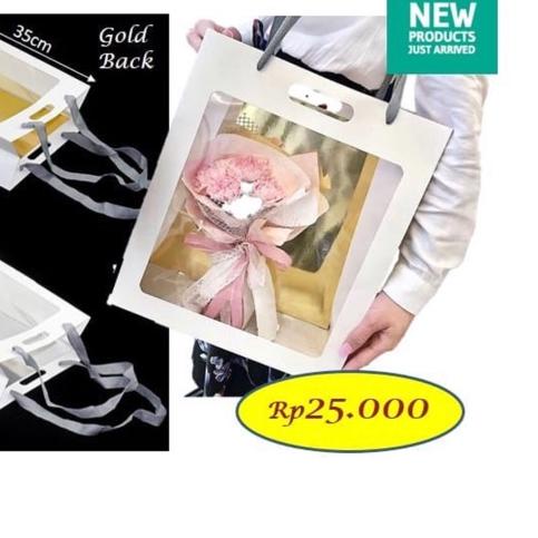

♩ Big White Bouquet Bag 1438A - Kantong Bunga bening - Flower Paper Bag - ✱