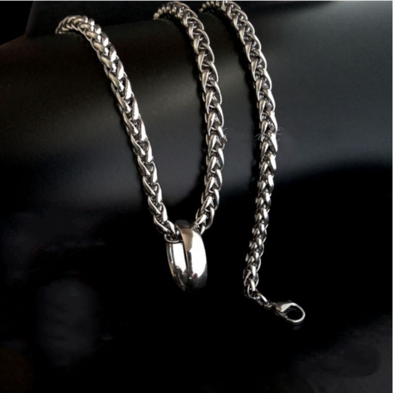 KALUNG PRIA TITANIUM STAINLEES STELL ANTI KARAT TIDAK LUNTUR