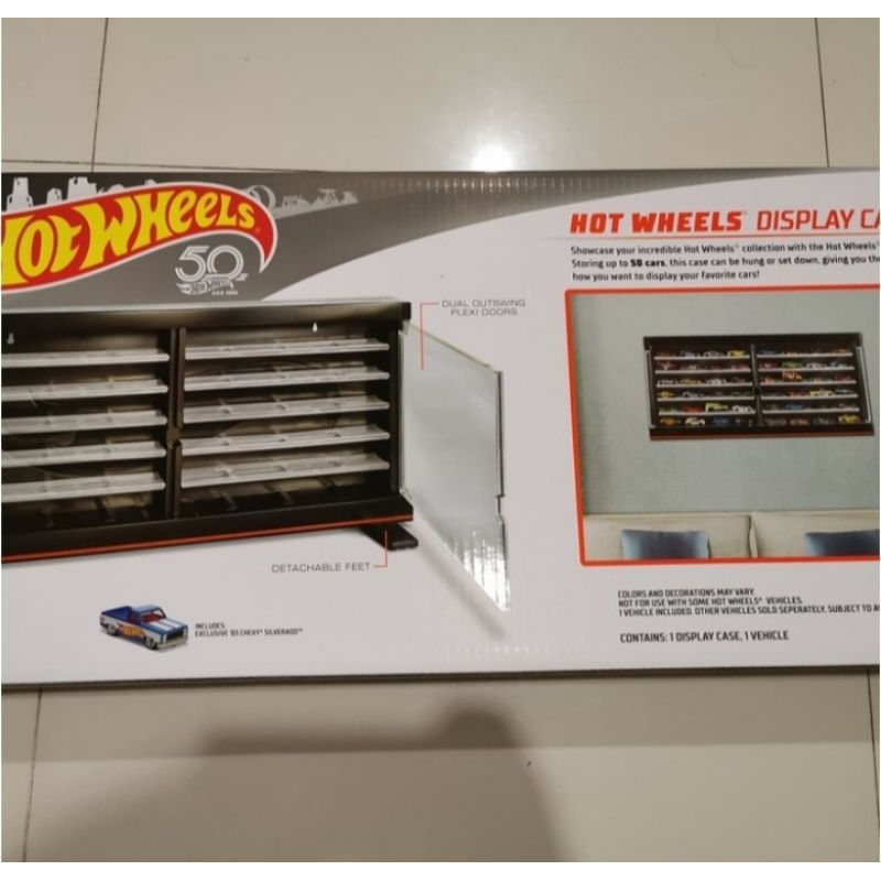 Diecast Hot Wheels Rak Premium Display Case Free 55 Chevy Bel Air Gasser Mobil Mainan Penyimpanan HW