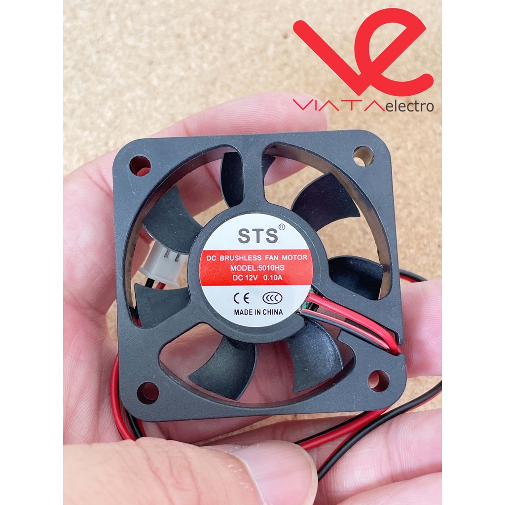 FAN DC 12V 5cm BRUSHLESS FAN KIPAS DC 5x5cm TEBAL COOLING EXHAUST 5cm KIPAS PENDINGIN 50mm 5 x 5cm 0.10A