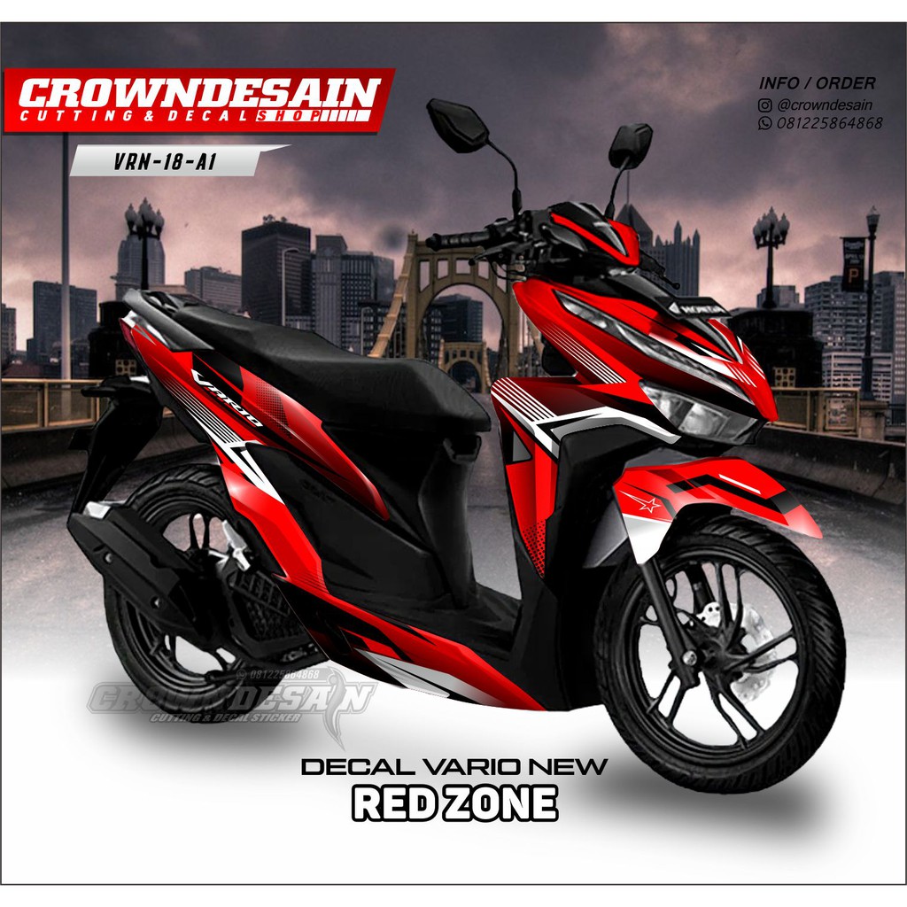 Sticker Decal Vario New 2020 150-125 - Decal Vario 150 - Red Zone ...
