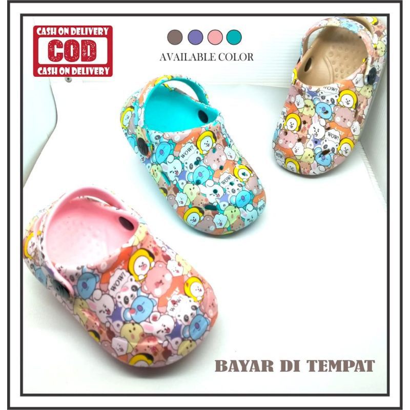 Sandal Anak Tali Belakang Sandal Baim Anak Unisex Sandal Karet Import Anak