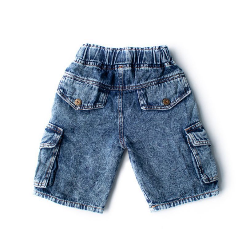 Celana Pendek Jeans Cargo Anak Laki Laki 1-5 tahun / Celana Pendek Anak Cargo