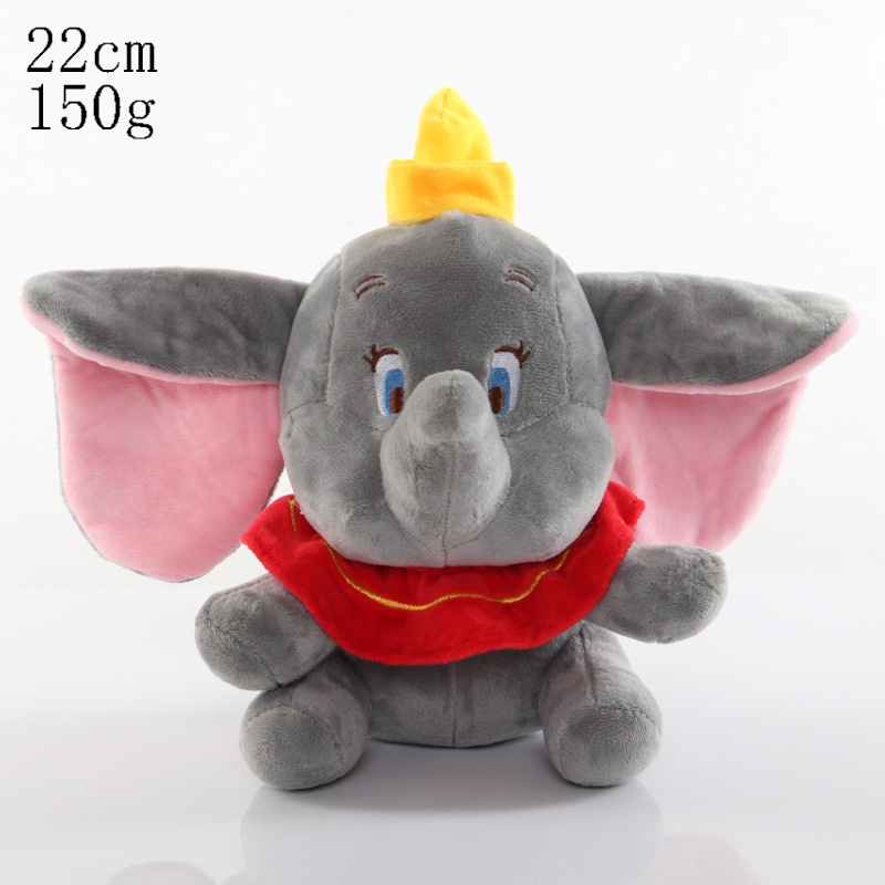 1pc Boneka Dumbo Kartun Anime Gajah Bahan Plush Lembut Ukuran 22cm 12cm Untuk Hadiah Ulang Tahun