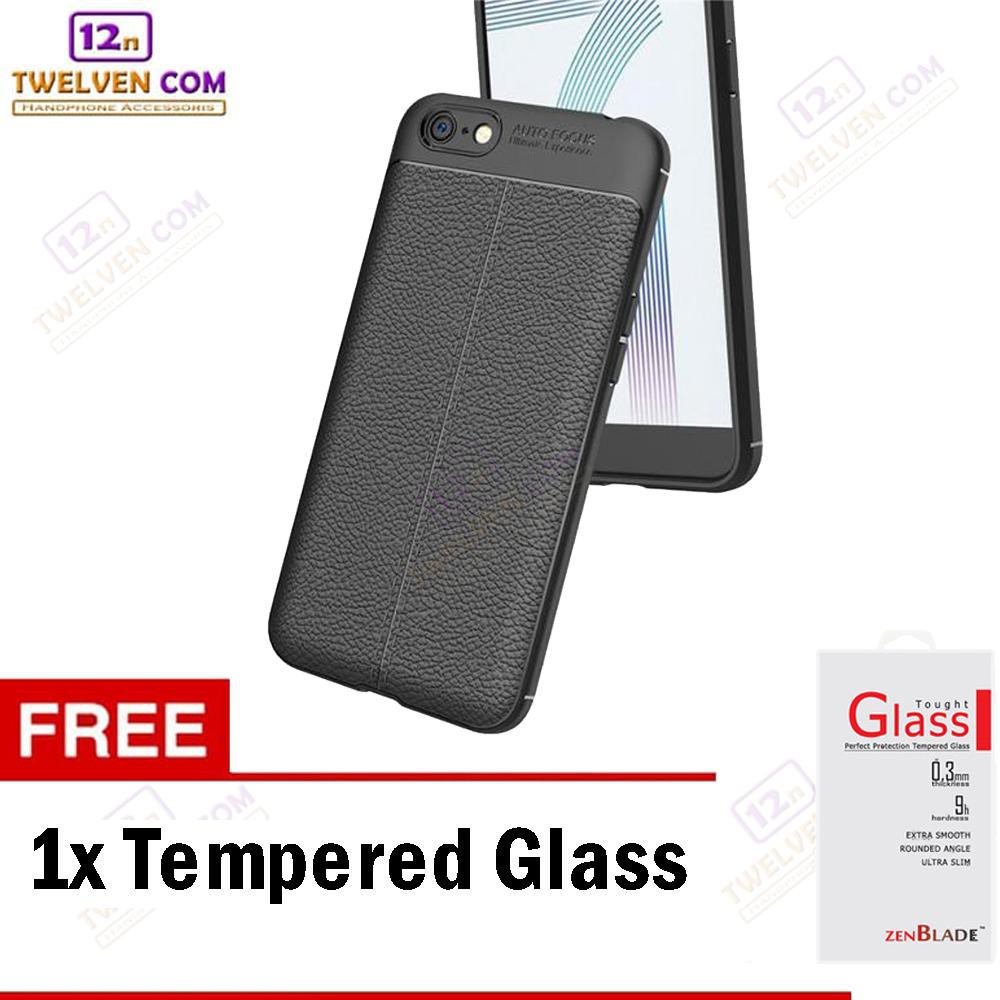 Case Auto Focus Softcase Casing for Oppo A39 - Hitam + Free Tempered Glass