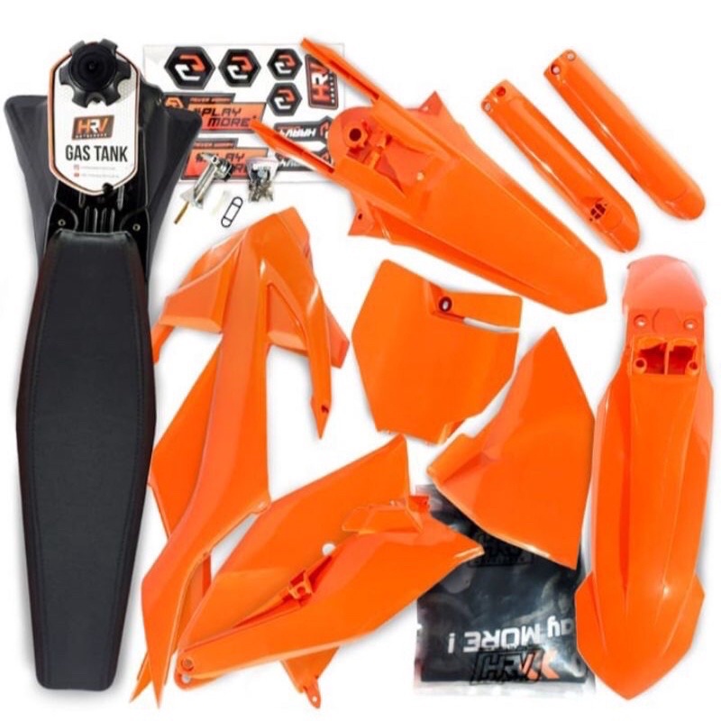 BODY SET KTM 85 NEW 2020 GTX BEBEK MODIF KLX COVER TANGKI BODY SLEBOR DEPAN BELAKANGM HRV KT 85 NEW