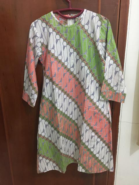 Grosir Batik - Dress Tunik Batik Modang Bunga Tali