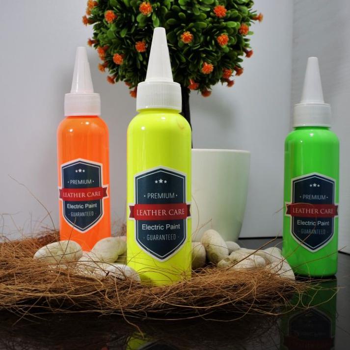 

Cat Kulit Sepatu Tas Jaket Dll Warna Neon Stabilo Elektrik ..