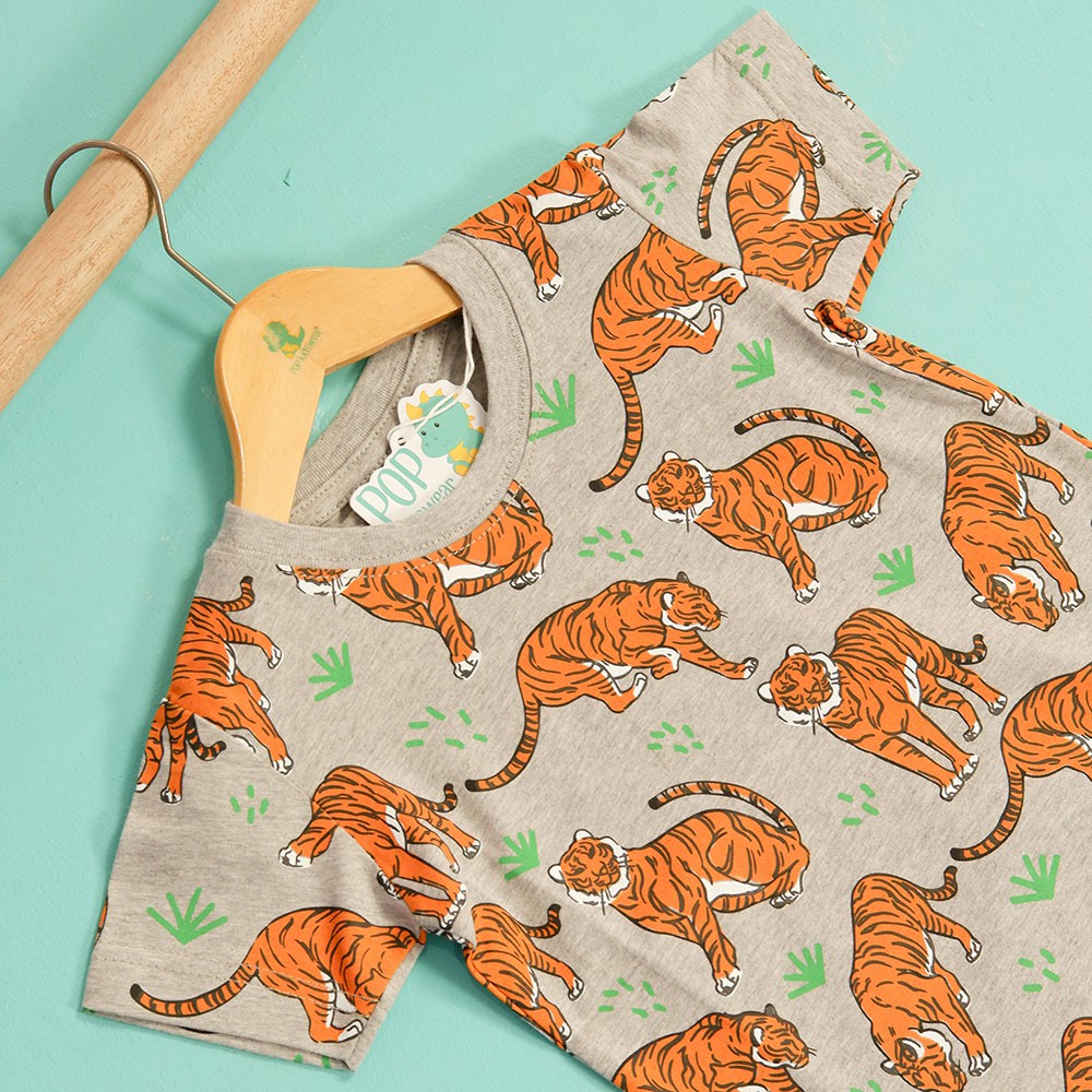 

Pop Kidswear Tiger Tee - Kids / Kaos Anak Gambar Binatang Macan Singa Harimau