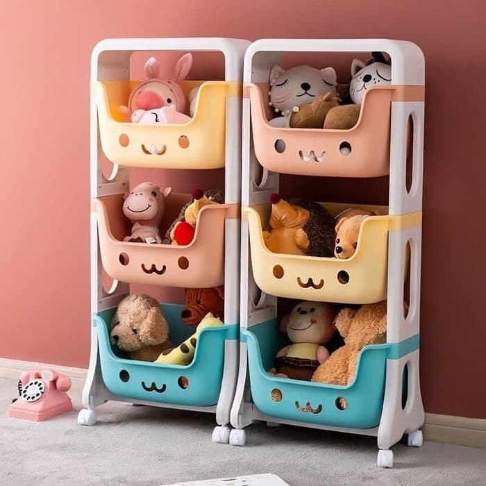 CLEAN KIDS BABY WHEEL RACK MINIMALIS Rak kamar roda 3 susun portable