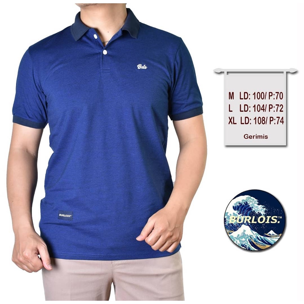 Burlois Store Kaos Kerah Pria Gerimis Polo Shirt Gerimis Premium Original