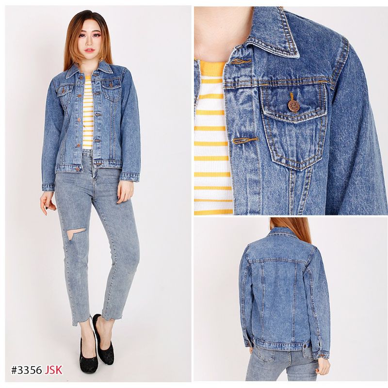  M XXXL 7 Warna Denim  Jaket  Jaket  Wanita  Jaket  