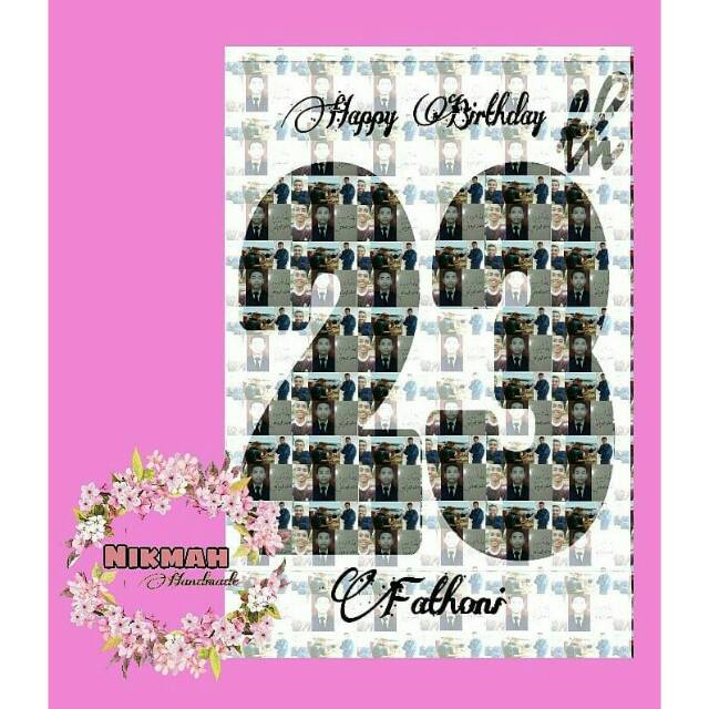 Edit foto mozaik/kado wisuda/kado pernikahan