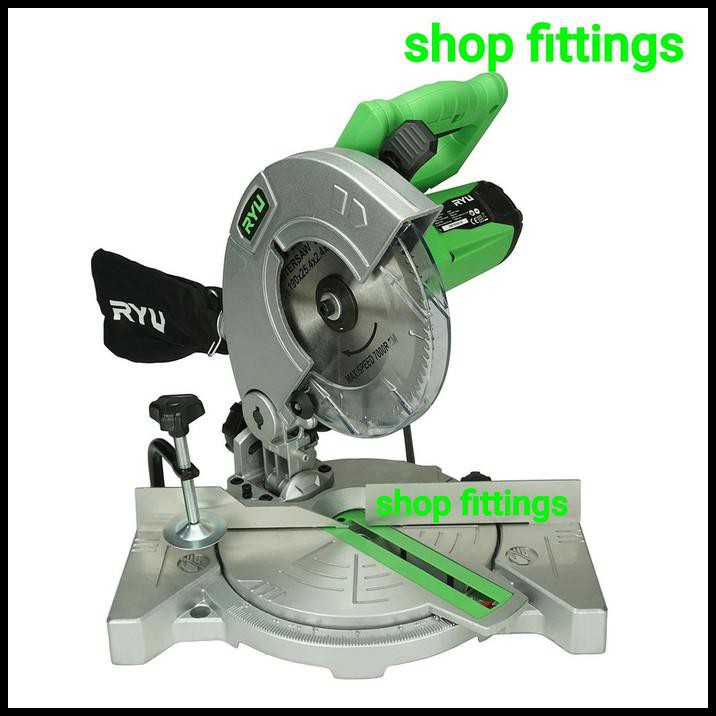 Ryu Rms 180 Mesin Potong Alumunium Kayu Mitre Saw 7" Miter Saw 7" Inch