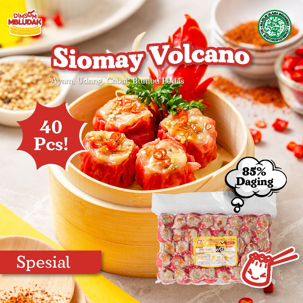 Jual Dimsum Siomay Volcano Mercon Frozen Isi 40 Pcs Shopee Indonesia