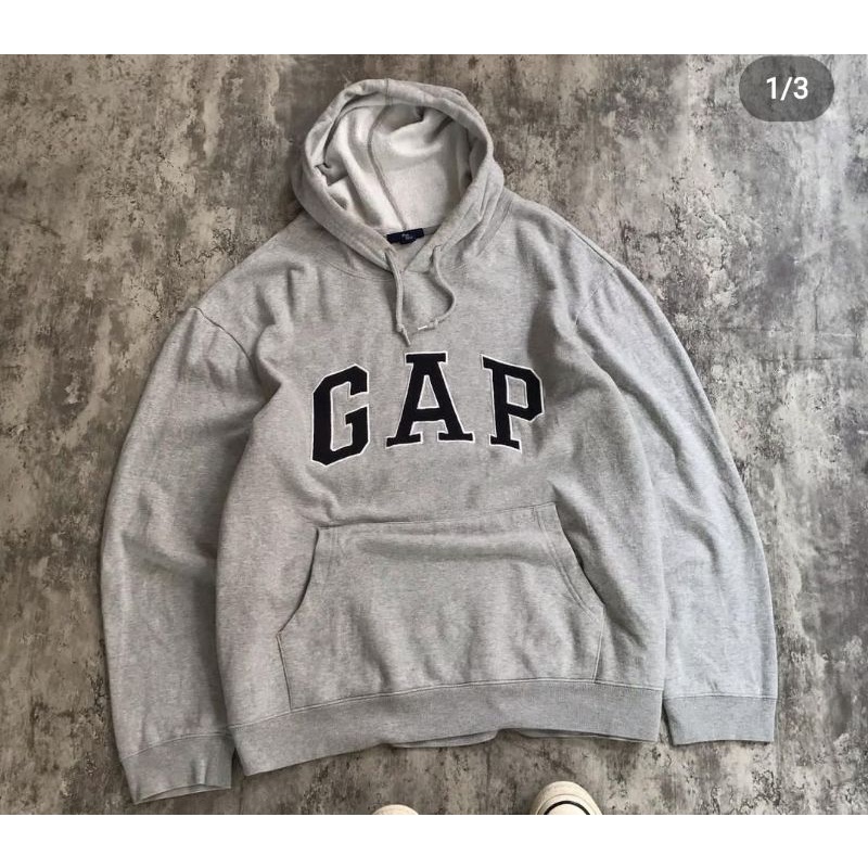 grey hoodie by GAP