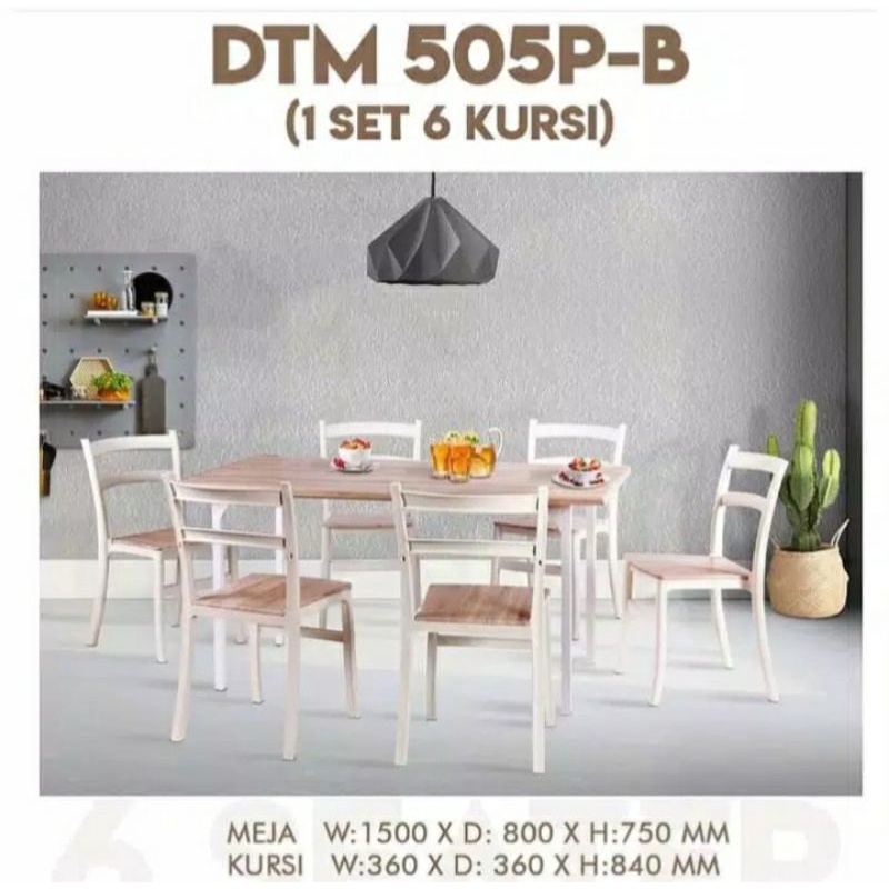 Meja makan Olympic DTM 6 Kursi