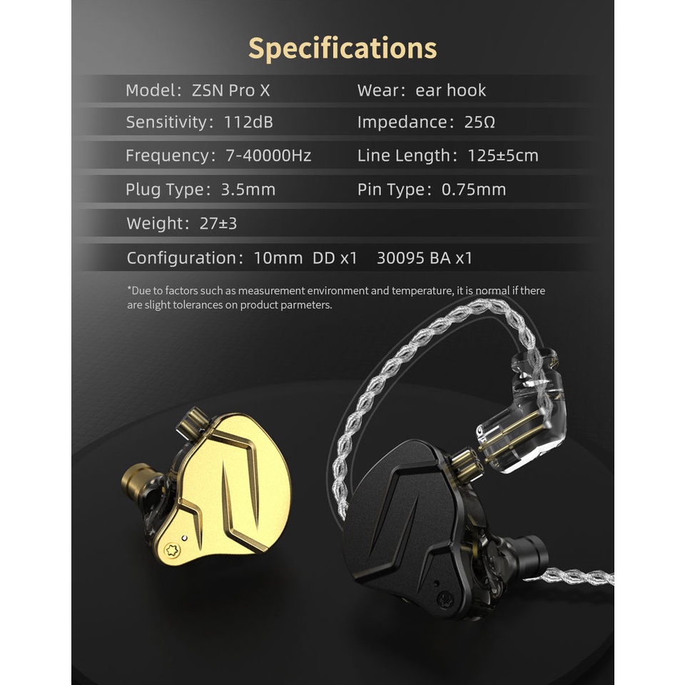 KZ ZSN Pro X Metal Earphones 1BA+1DD Hybrid technology HIFI Bass Earbuds In Ear Monitor Headphone Sport Noise Cancelling Headset