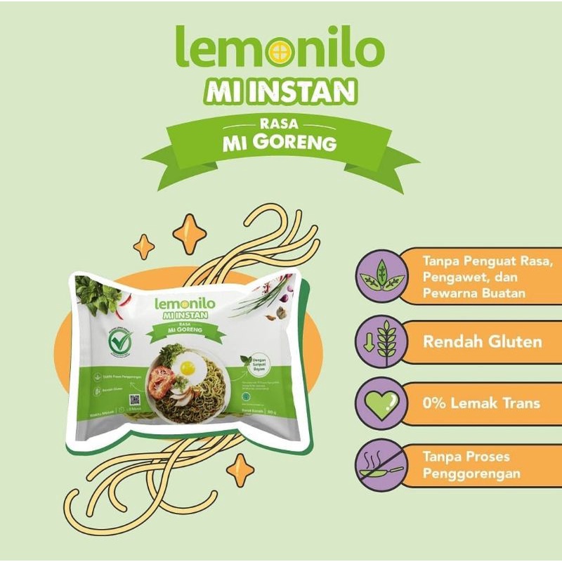 Lemonilo Mie Mi Kari Ayam Bawang Pedas Korea Goreng Kering Keluarga Sehat Alami Instant Instan Murah Halal