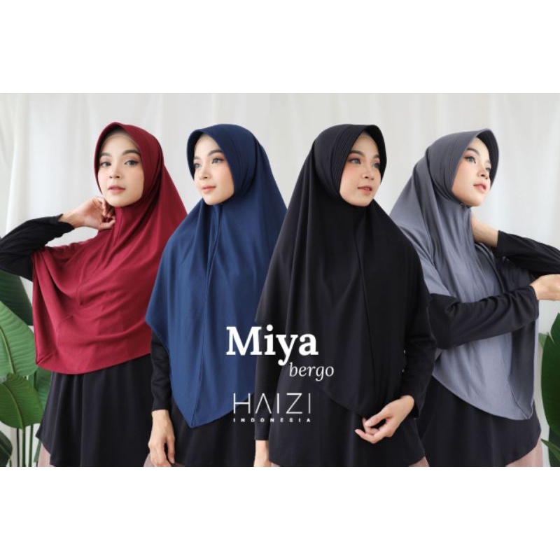 MIYA BERGO BY HAIZI | Bergo Dry Fit | | Bergo Hitam | | Bergo Navy |