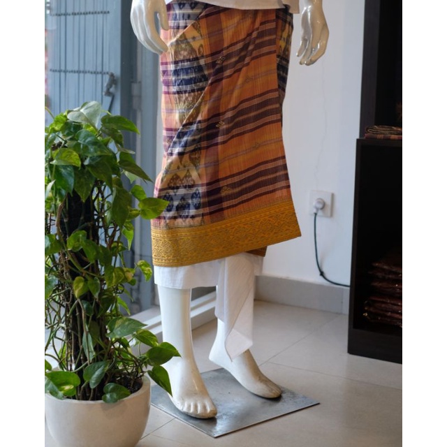 Saput Endek Kombinasi Bordir Semi Songket / Busana Adat Bali / Busana Adat Bali Pria / Pakaian Adat 