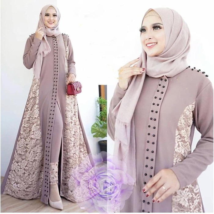 BAJU GAMIS WANITA TERBARU 2021 GAMIS SERAGAM PENGAJIAN GAMIS PESTA STELAN JOANNA MOCCA [Gamis  8PRD