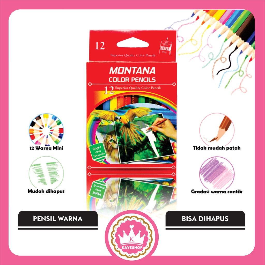 

Pensil Warna 12w Bisa Dihapus Erasable Colour Pencil Full Color