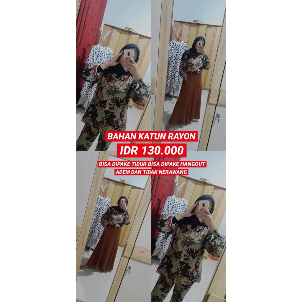 [AMRO] Piyama Katun Rayon Kekinian
