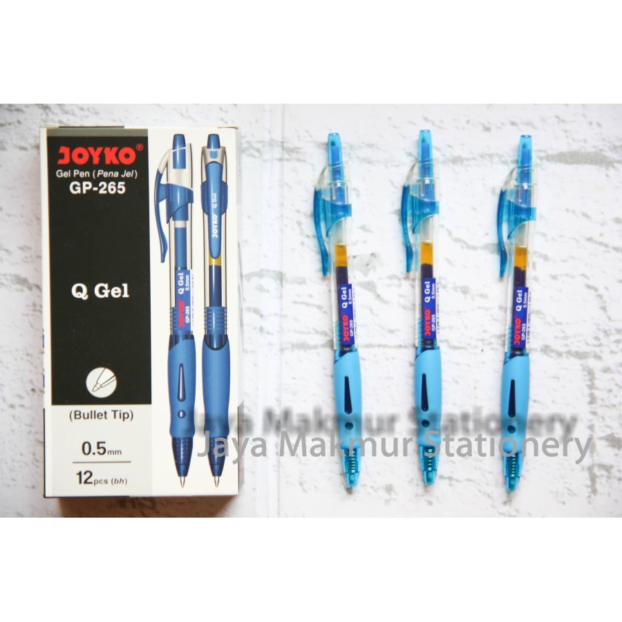 Pen Joyko Q gel GP-265 0.5 mm (Tinta Biru)