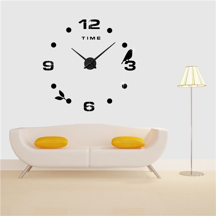 Grab medan Jam Dinding DIY Giant Wall Clock Quartz Creative Design Model Burung - DIY-06