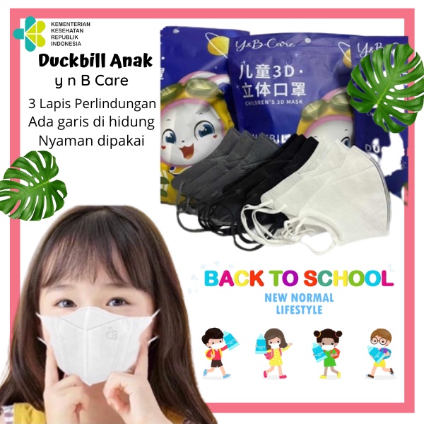 MASKER DUCKBILL ANAK PUTIH HITAM