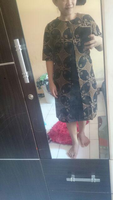 Qnunbatik Batik Family/keluarga Dress Mawar Kawung