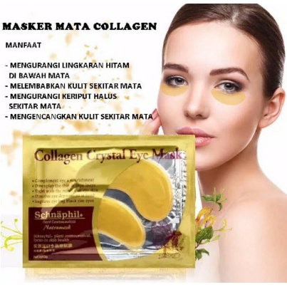 1 PASANG Masker Mata COLLAGEN CRYSTAL GOLD EYE BAG MASK EYEMASK ANTI MATA PANDA Anti Aging Wrinkle Emas