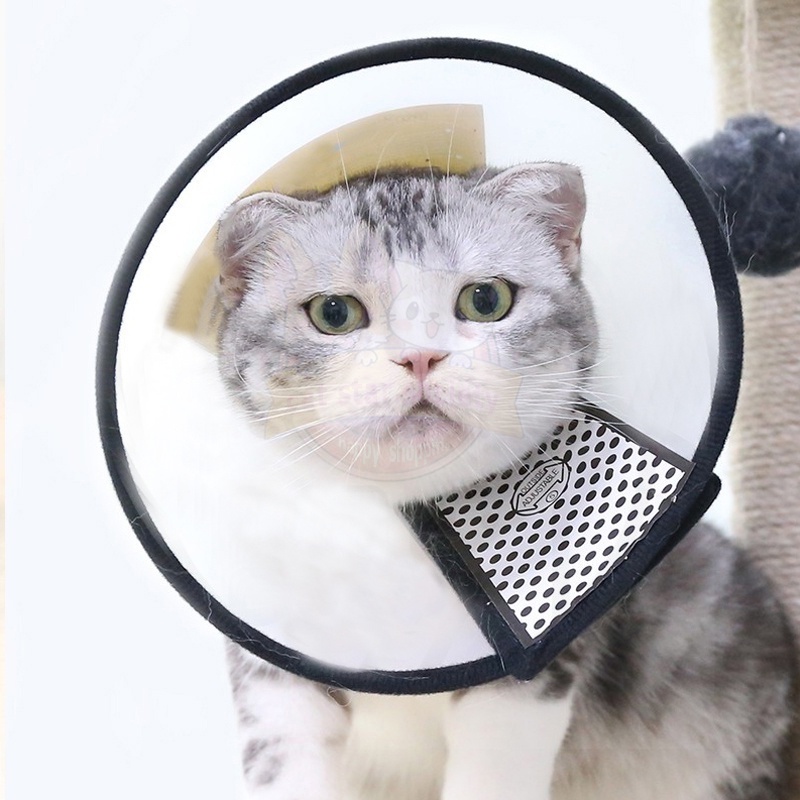 PET COLLAR PENUTUP LEHER - Corong Pelindung Leher Anjing Kucing Cone Neck Collar