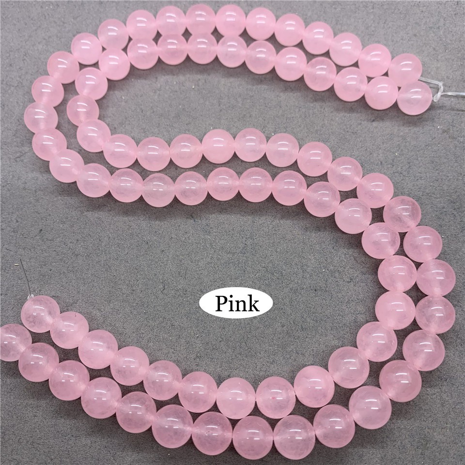 Pink Blue Agate Beads Stone