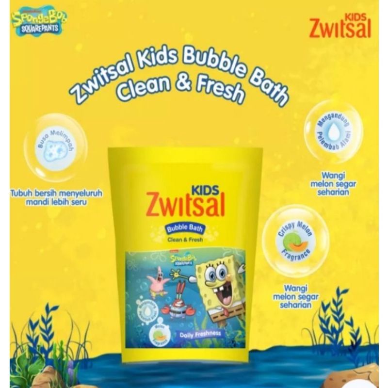 Zwitsal Kids Body Wash / Bubble Bath 280ml/Reffil 250ml