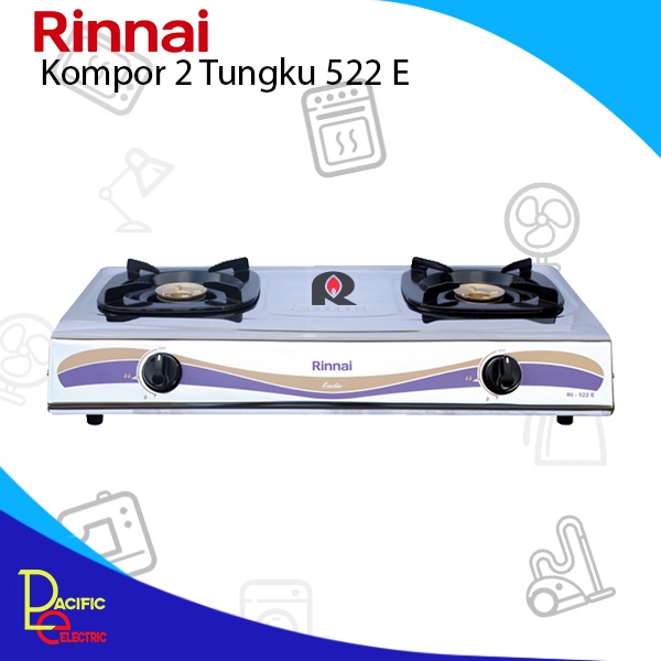 KOMPOR GAS 2 TUNGKU RINNAI 522 E KOMPOR RINNAI 2 TUNGKU KOMPOR GAS