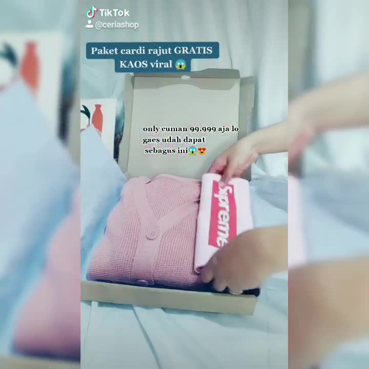 HAMPERS KADO ULTAH CEWEK  PAKET CARDIGAN RAJUT PREMIUM 