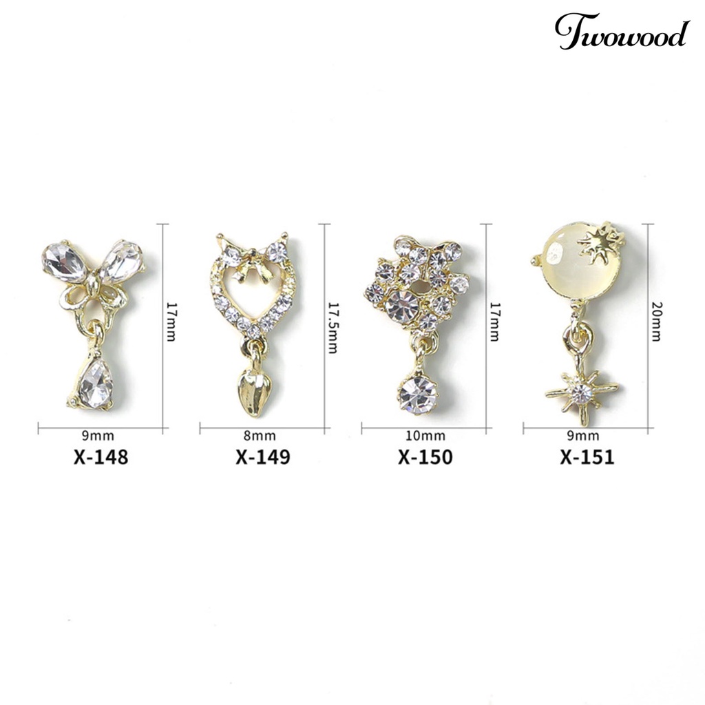 5pcs / Set Ornamen Perhiasan Glitter Varnish Untuk Aksesoris Nail Art