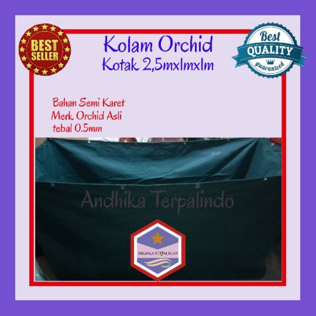 Terpal kolam ikan kotak 2,5mx1mx1m/kolam terpal/ terpal ikan kotak / terpal lele / terpal kolam lele