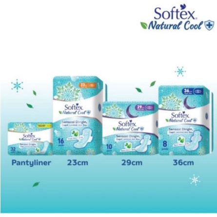 Softex Natural Cool 23 cm / 29cm / 36 cm / Pantyliners