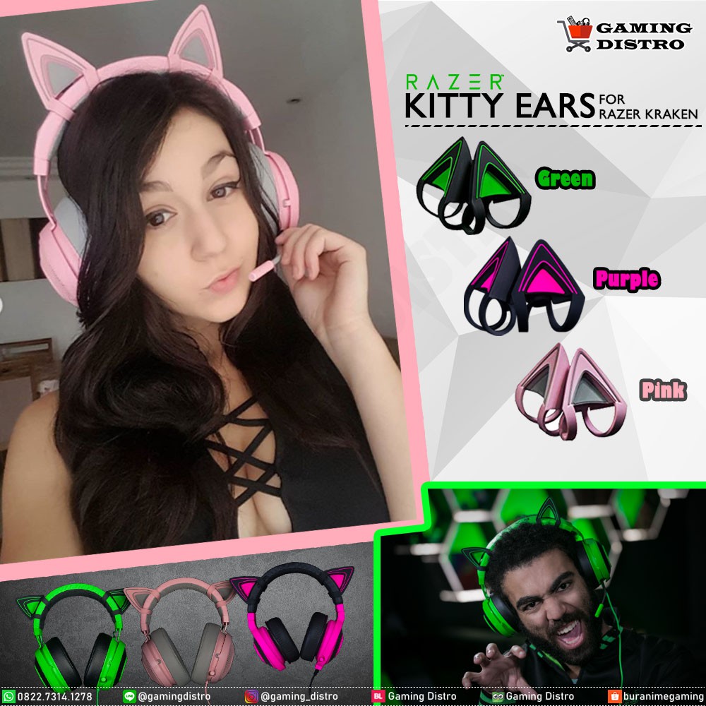 Kitty Ears For Razer Kraken - Razer Kitty Ears for Razer Kraken