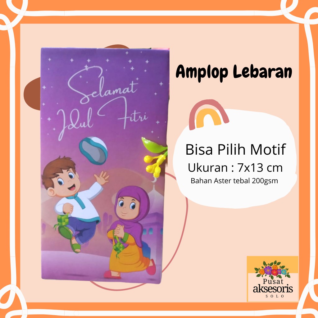 

AMPLOP LEBARAN PREMIUM / AMPLOP IDUL FITRI 7x13cm